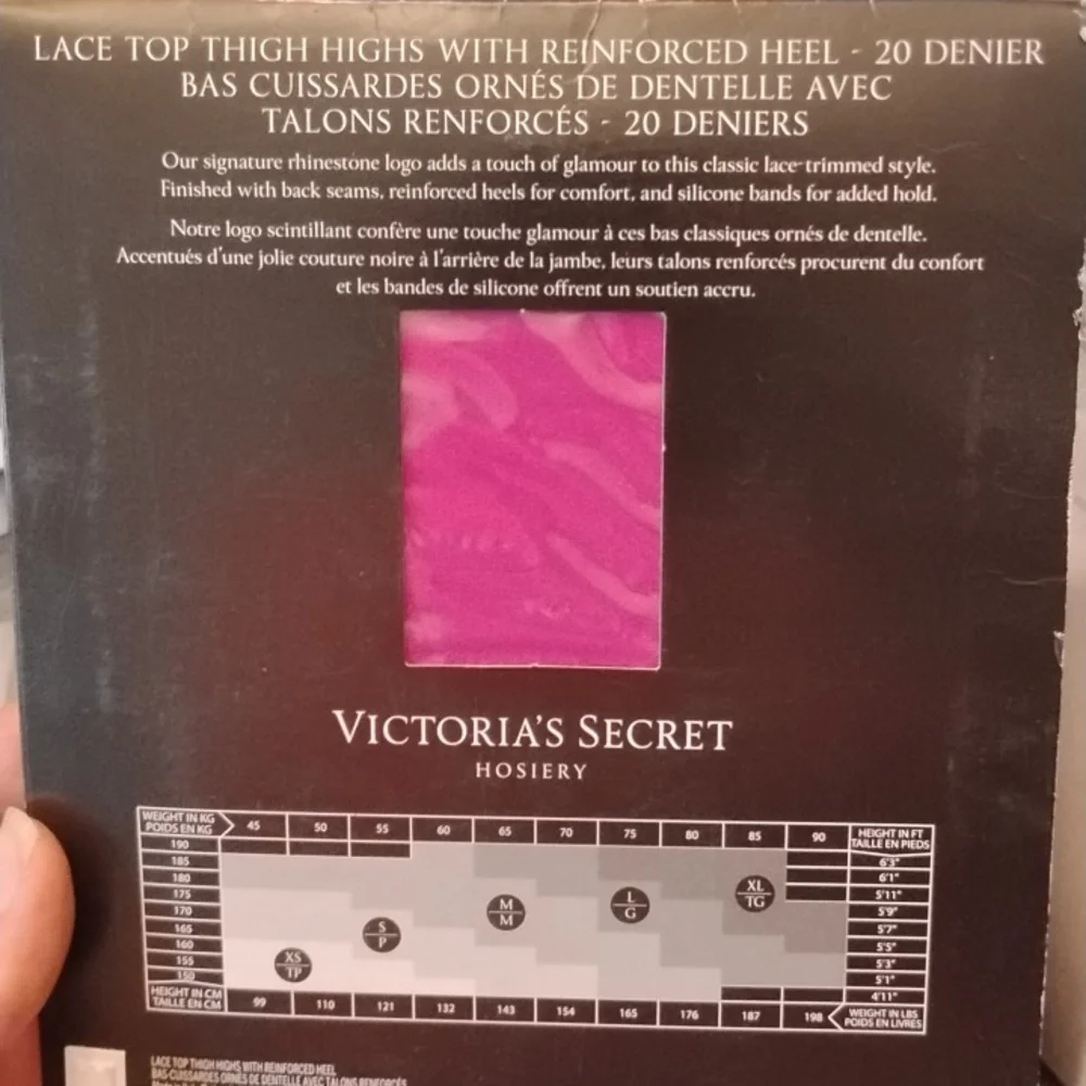 Victoria's Secret Pink Lace Top Thigh Highs